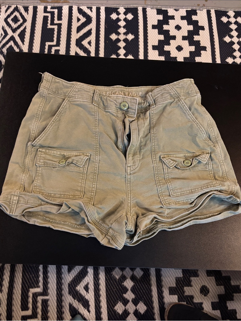 American Eagle Outfitters Olive Green Cargo Utility Shorts